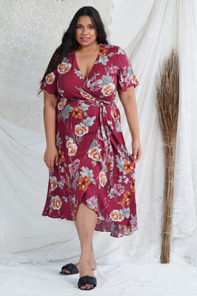 Bold floral dream wrap dress – Flabulous